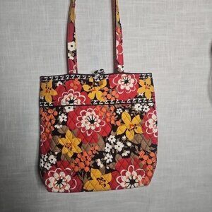 Vera Bradley Bittersweet Floral Pattern Tote With Toggle Closure